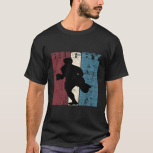 Rugby Gift Idea Rugby Vintag Rugby Player Distres T-Shirt