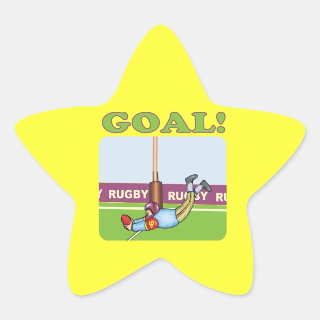 Rugby Goal 2 Stern-Aufkleber (Vorderseite)