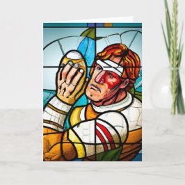 Rugby-Hartglas - Rugby-Grußkarte Feiertagskarte