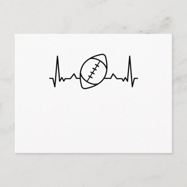 Rugby Heartbeat Sportgeschenke Postkarte (Vorderseite)