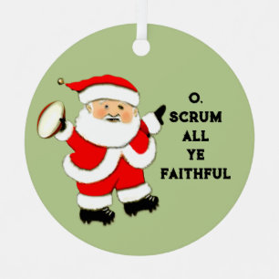 Rugby Holiday-Geschenk Ornament Aus Metall