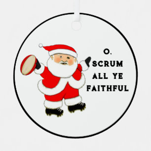 Rugby Holiday-Geschenk Ornament Aus Metall