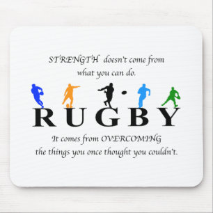 Rugby Inspiration Zitat Mousepad