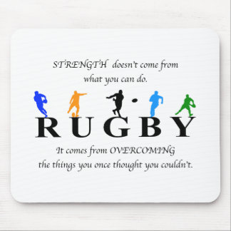 Rugby Inspiration Zitat Mousepad