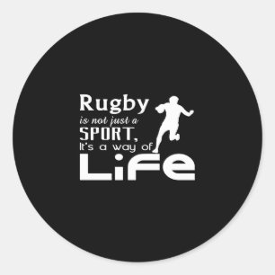 rugby is not just a sport it's a way of life runder aufkleber