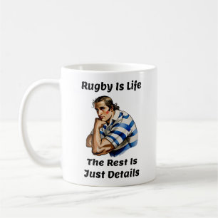 Rugby ist die Tasse des Lebens