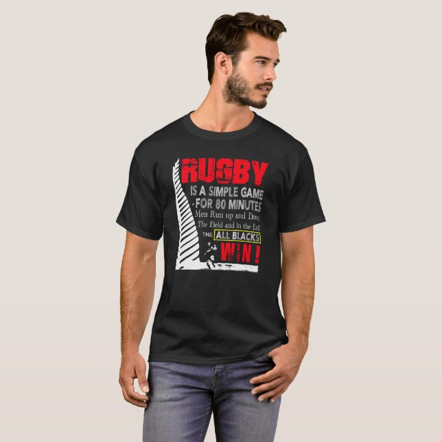 Rugby ist ein einfaches Spiel für 80 Minuten, die T-Shirt (Vorne ganz)