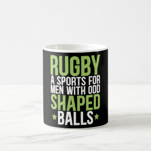 Rugby ist ein Sport für Männer mit seltsamen Kugel Kaffeetasse