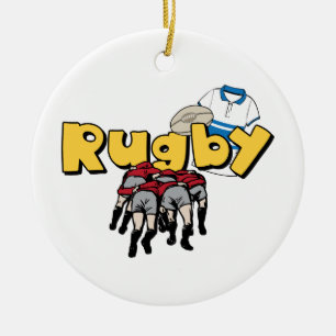 Rugby Keramik Ornament