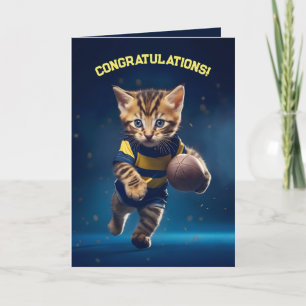 Rugby Kitten Dankeskarte