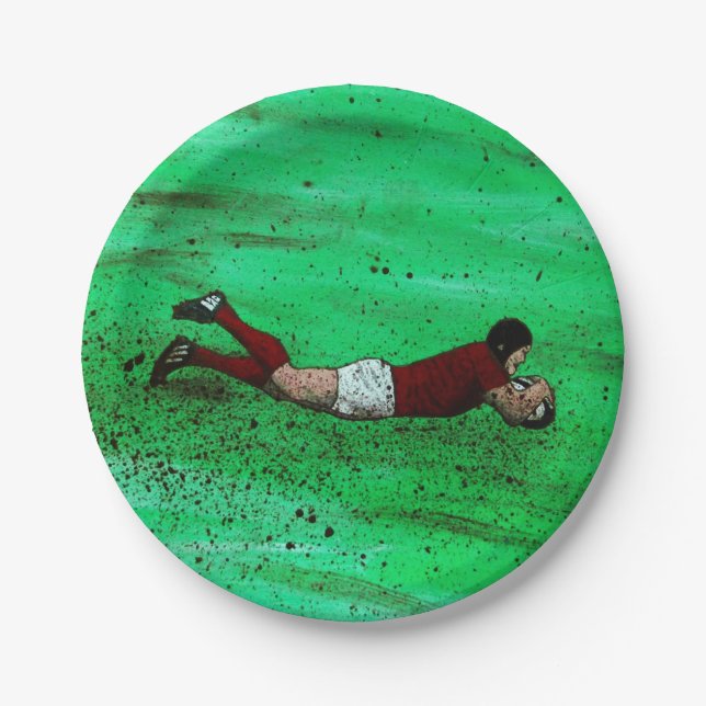 Rugby-Kunstpapierplatte Pappteller (Vorderseite)