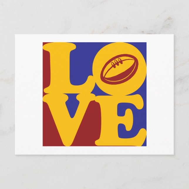 Rugby Liebe Postkarte (Vorderseite)