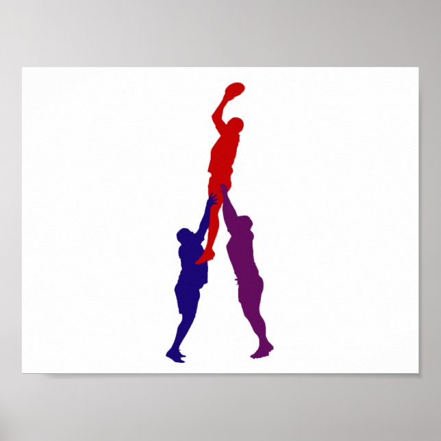 Rugby Lineout Poster (Vorne)