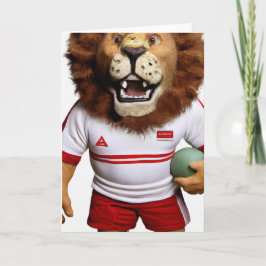 Rugby Lion Grußkarte Feiertagskarte
