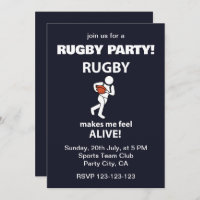 Rugby macht Me Feel Alive Rugby Party