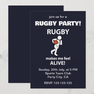 Rugby Macht Mich Lebendig Rugby Party Einladung