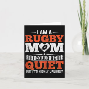 Rugby Mama Mamas Club Mamas Mütter Tag Karte