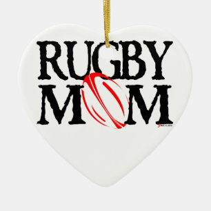 Rugby-Mama - Verzierung Keramik Ornament