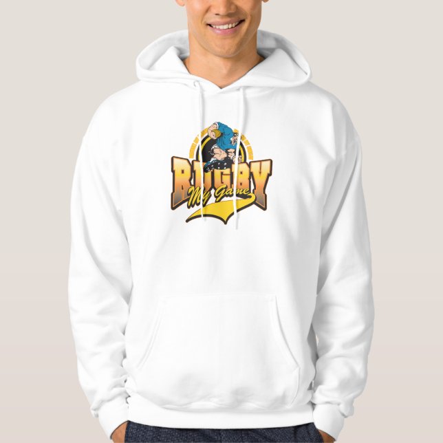 Rugby mein Spiel Hoodie (Vorderseite)