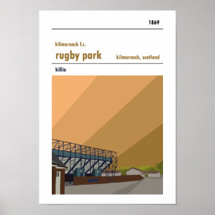 Rugby Park, Kilmarnock. Stadion Print Poster