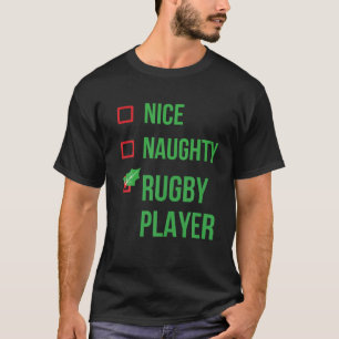 Rugby Player Funny Pajama Weihnachtsgeschenk T-Shirt