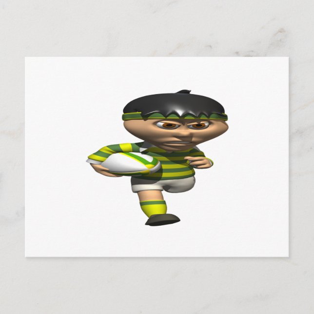 Rugby Player Postkarte (Vorderseite)
