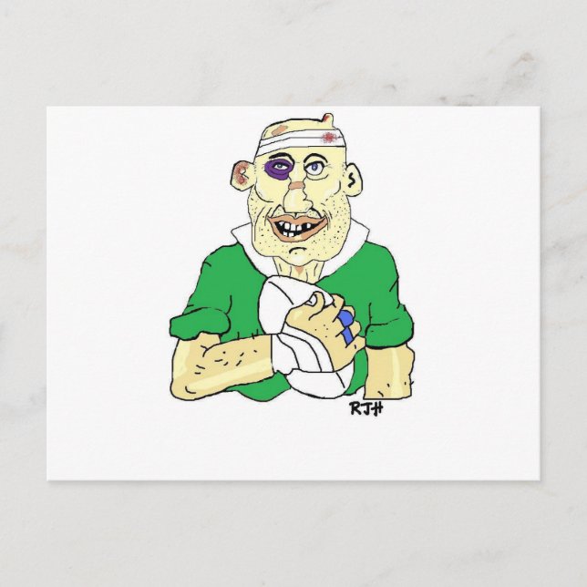RUGBY PLAYER POSTKARTE (Vorderseite)