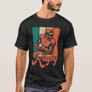 Rugby Player Retro Männer und Frauen T-Shirt