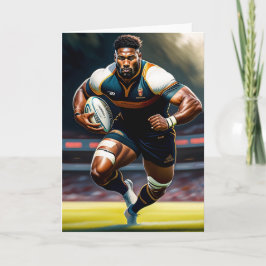 Rugby Player - Rugby Grußkarte Feiertagskarte