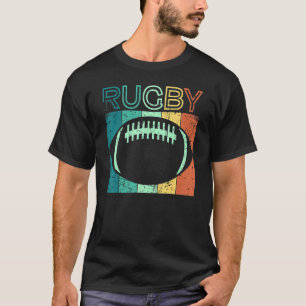 Rugby Player Rugby Rugby Vintager Stil der 70er Ja T-Shirt