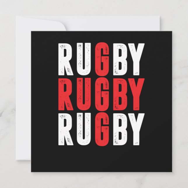 Rugby Player Rugby Team Rugby Football Geschenk Einladung (Vorderseite)