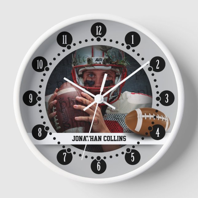 Rugby Player | Sportgeschenke Uhr (Vorderseite)