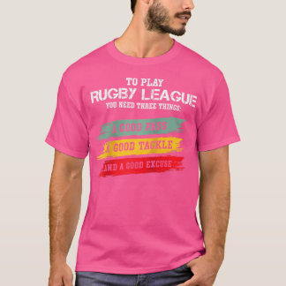 Rugby-Player und Racker-Down oder Touchdown für Am T-Shirt