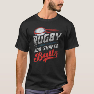 Rugby Player und Tackle down oder Touchdown für Am T-Shirt