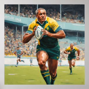 Rugby Players Kunstdruckerei Poster