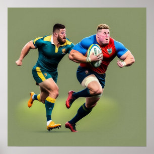 Rugby Players Kunstdruckerei Poster