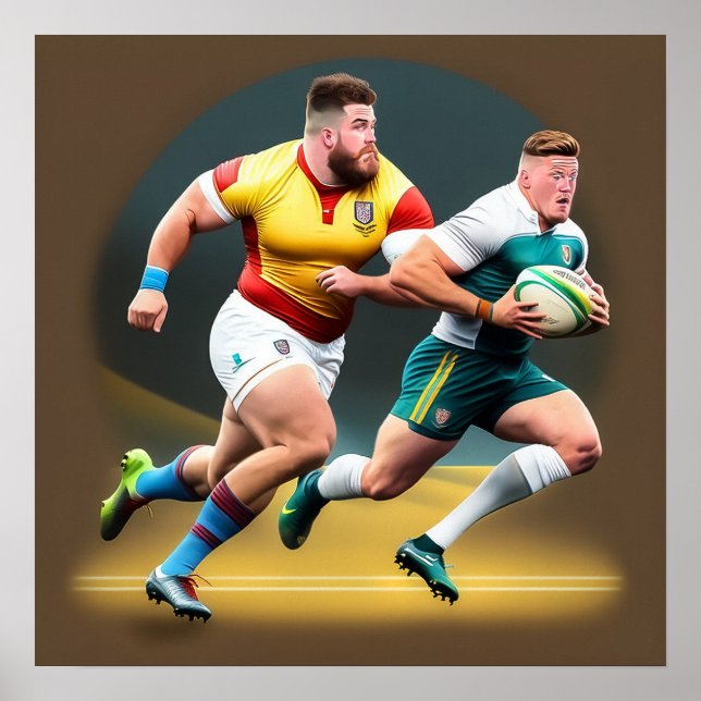Rugby Players Kunstdruckerei Poster (Vorne)