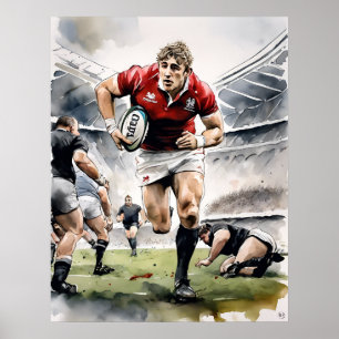 Rugby Players Kunstdruckerei Poster