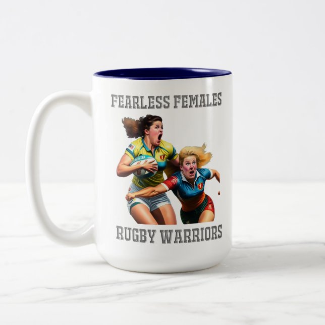 Rugby Players Zwei-Tone-Tasse Zweifarbige Tasse (Links)