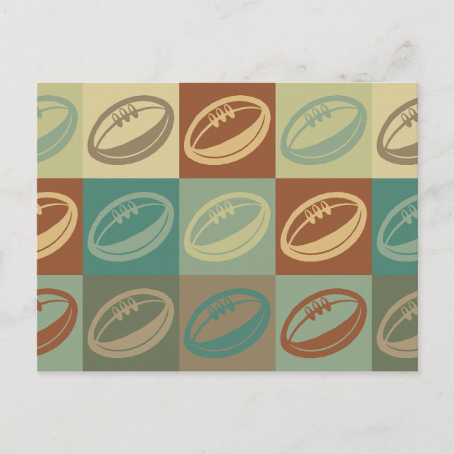 Rugby Pop Art Postkarte (Vorderseite)
