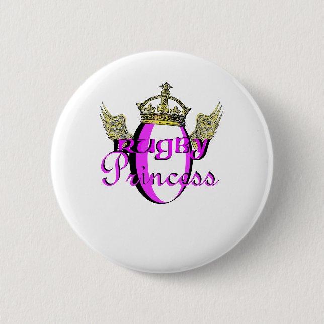 Rugby-Prinzessin Button (Vorderseite)