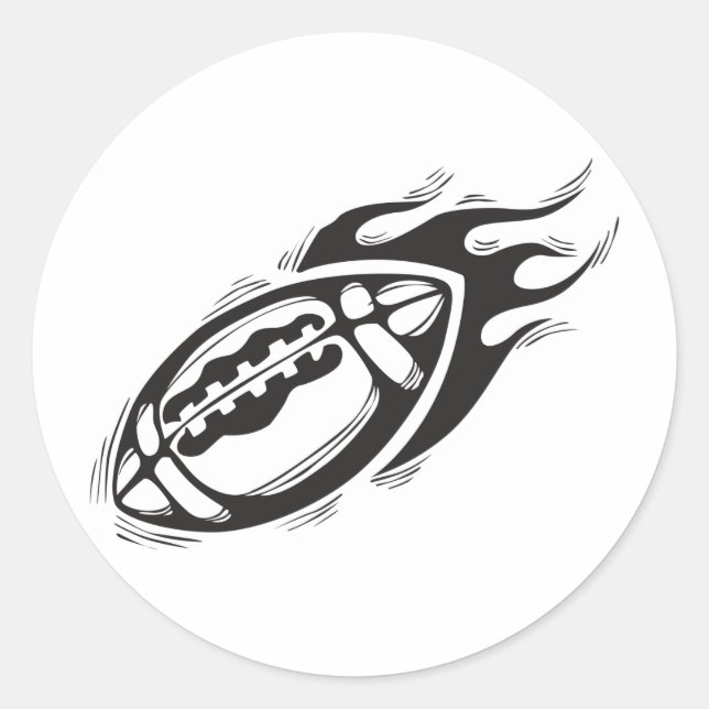 Rugby Runder Aufkleber (Vorderseite)