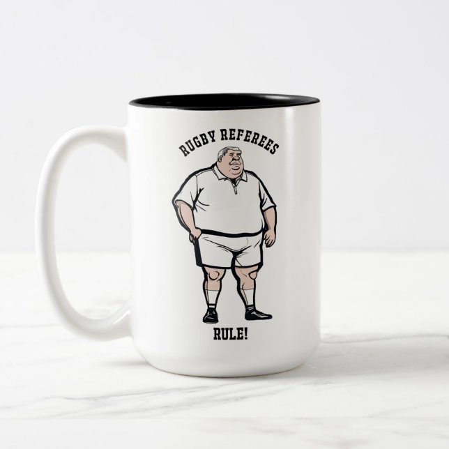 Rugby-Schiedsrichter Zwei-Tone-Tasse Zweifarbige Tasse (Links)