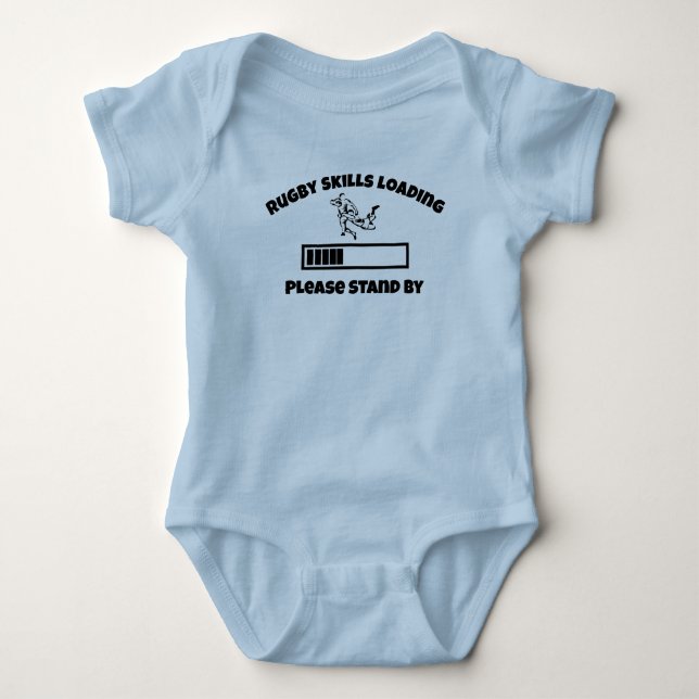 Rugby Skills Loading Baby Boy One Piece Strampler (Vorderseite)