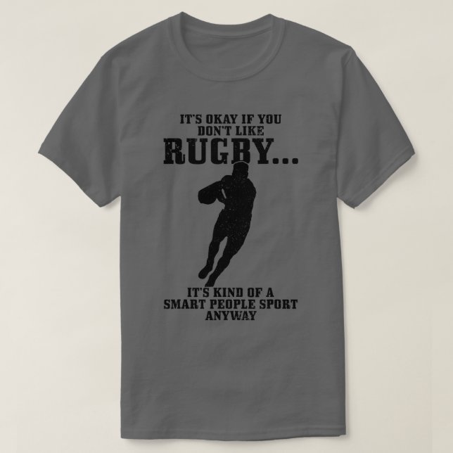 Rugby Smart People Sport Funny Rugby Player T-Shirt (Design vorne)