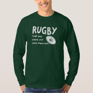 Rugby Spaß Tough Typ und Odd Balls T - Shirt