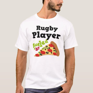 Rugby-Spieler-(lustiges) Pizza-T-Shirt T-Shirt