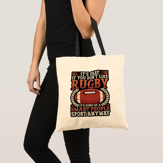 Rugby-Spieler, wie eine Art intelligenter Leute, d Tragetasche (Vorderseite (Produkt))