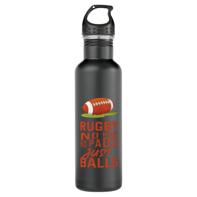 Rugby Sport Gift Edelstahlflasche (Vorderseite)