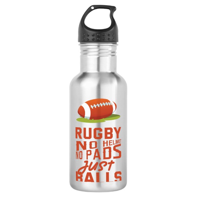 Rugby Sport Gift Edelstahlflasche (Vorderseite)